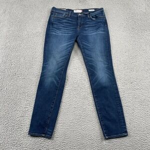Lucky Brand Jeans Womens 8 29 Blue Brooke Skinny Ankle White Oak Cone Denim USA